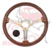 Volante in mogano con razze lucide mod. Prestige Ø 370 Fiat 500-126-600-Bianchina-Panda